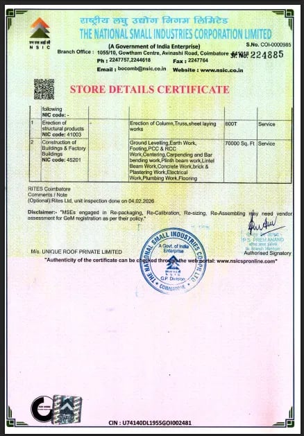 Store Details Certificate Page 2